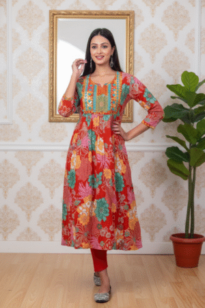 Royale – Handcrafted Floral Ethnic Kurti Set