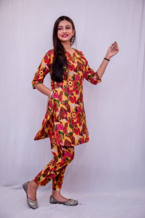 Elegant Printed Kurti & Pant Co-ord Set for Women – Daily & Occasion Wear