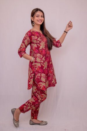 Elegant Printed Kurti & Pant Co-ord Set for Women – Daily & Occasion Wear